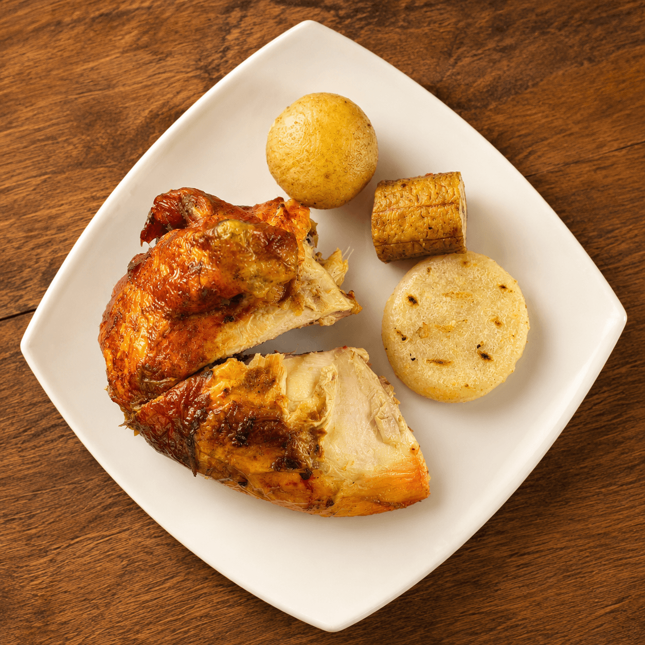 Cuarto Pollo Asado Pechuga con Ala
